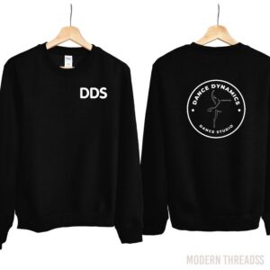 Dance Dynamics Studios Black Sweatshirt, Circle Design