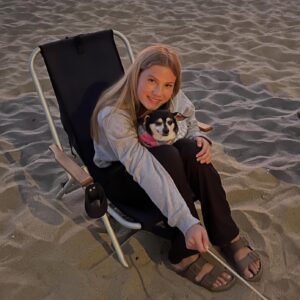 Faith Arrula at the beach