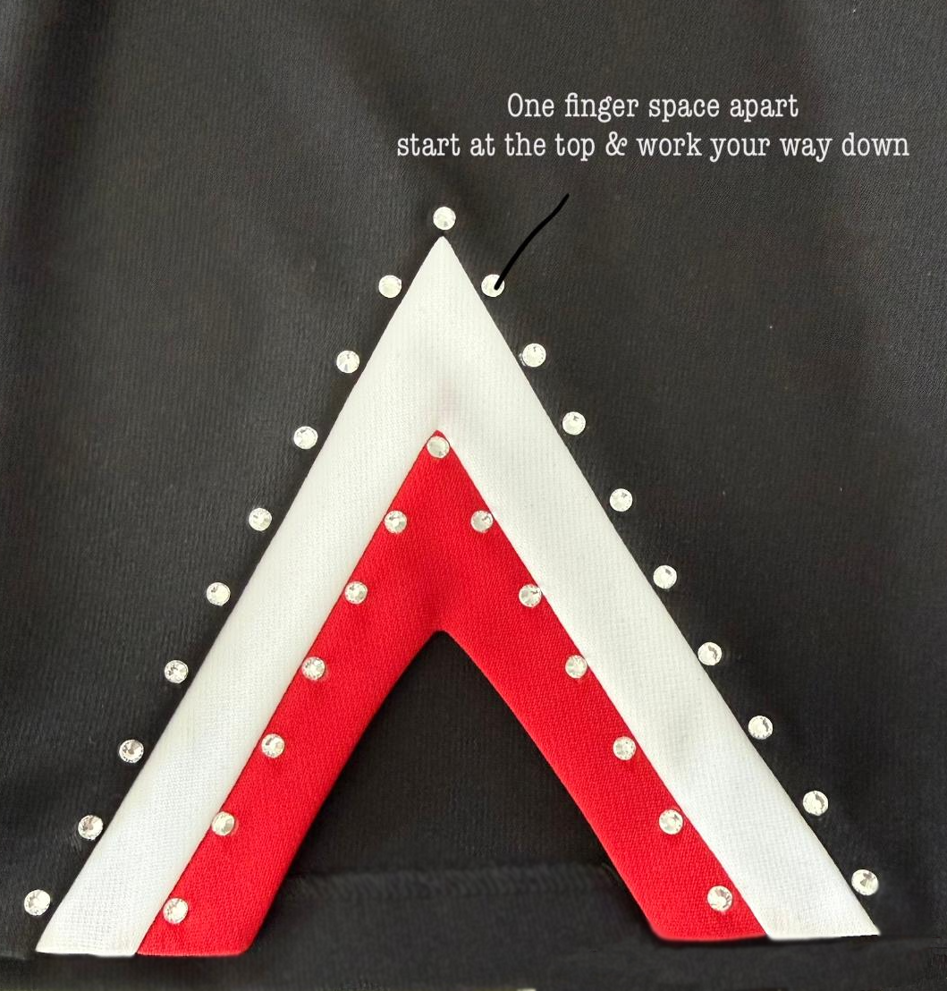 Cheer Skirt with Jewel Placement